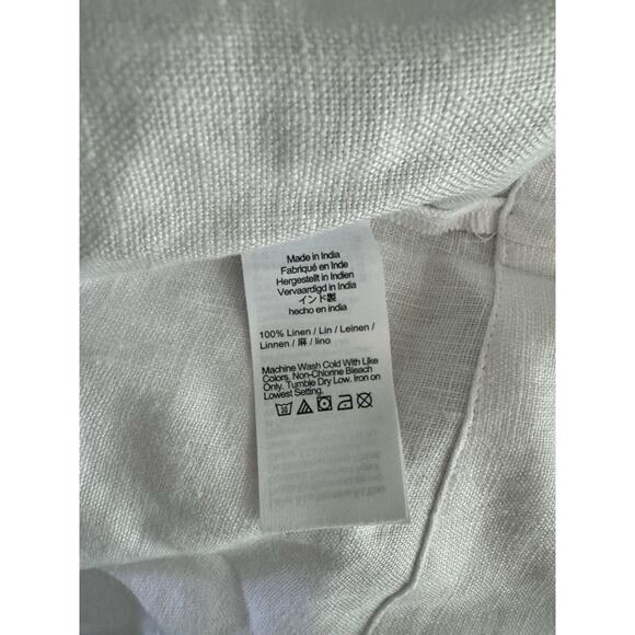 NWT Madewell Embroidered Tank Mini Dress Eyelet White 100% Linen Size 0 - Picture 9 of 9